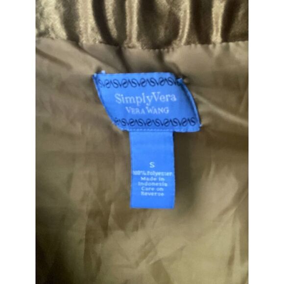 Satin Cupcake Bubble Hem Metallic Bottom Chartreuse Skirt Vera Wang Small - Picture 7 of 7